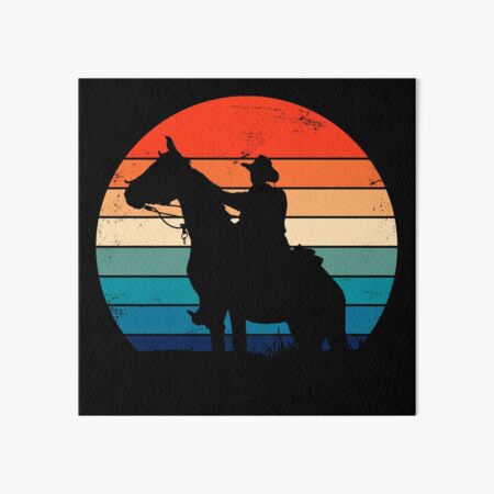 Cowboy Silhouette print by Durro Art