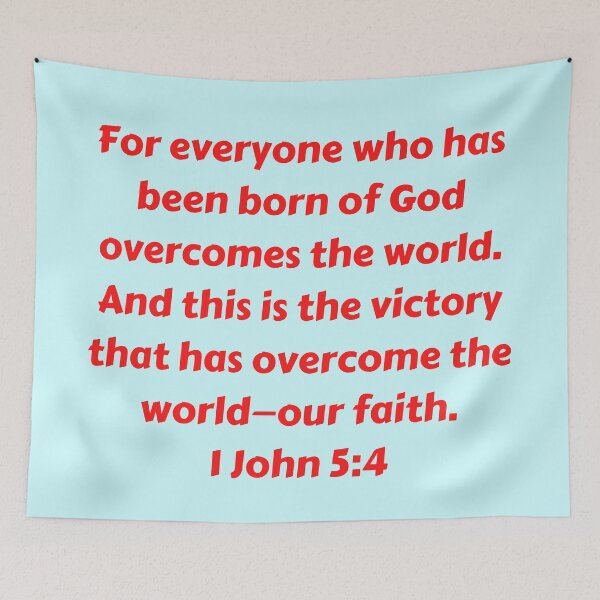 Item preview, Bible Verse 1 John 5:4 designed and sold by Prayingwarrior.