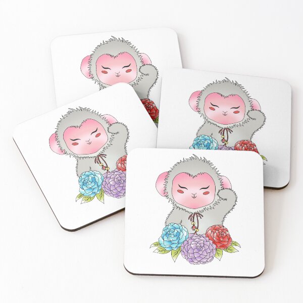 Item preview, Floral Snow Monkey  designed and sold by GandGsDesigns.