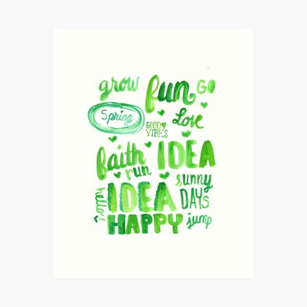 Fun In Green Art Print