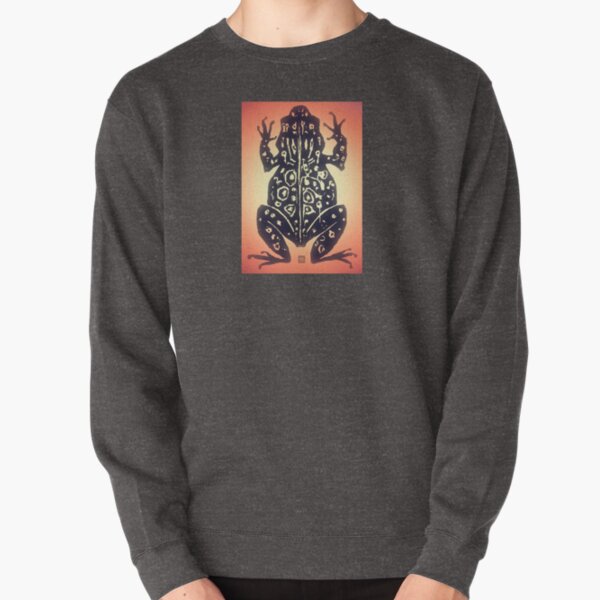 Sun Toad - Woodblock print Pullover Sweatshirt