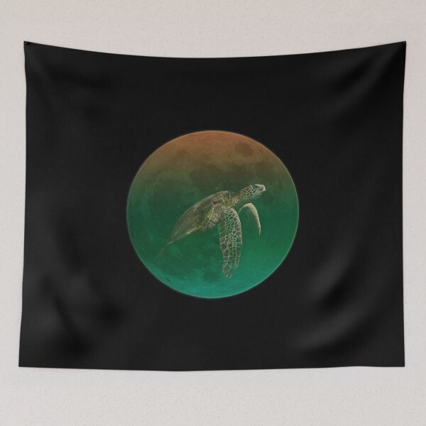 Item preview, Turtle on the Moon designed and sold by UlaFine.