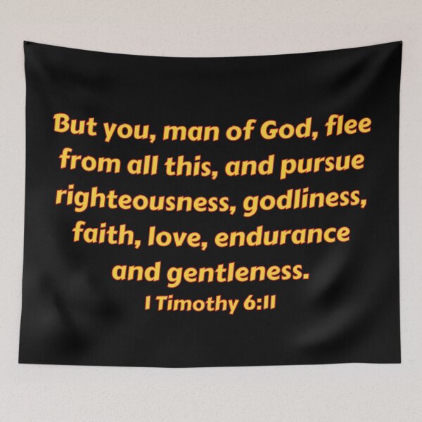 Item preview, Bible Verse 1 Timothy 6:11 designed and sold by Prayingwarrior.