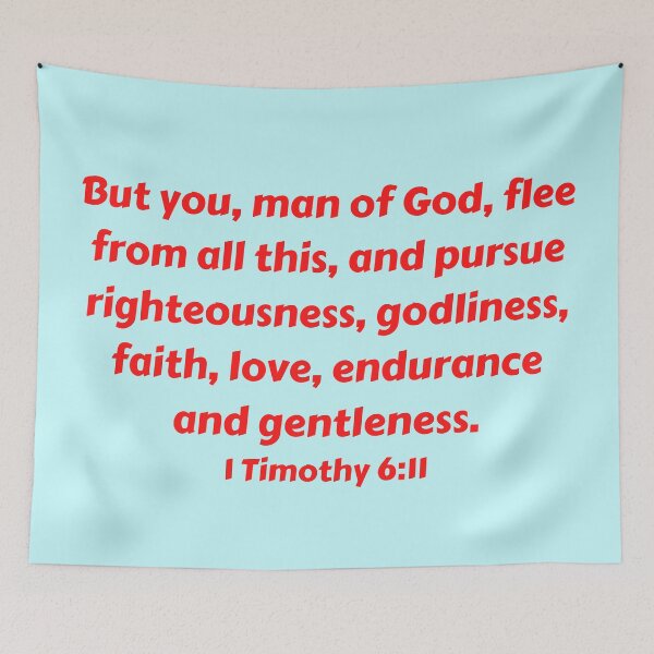 Item preview, Bible Verse 1 Timothy 6:11 designed and sold by Prayingwarrior.
