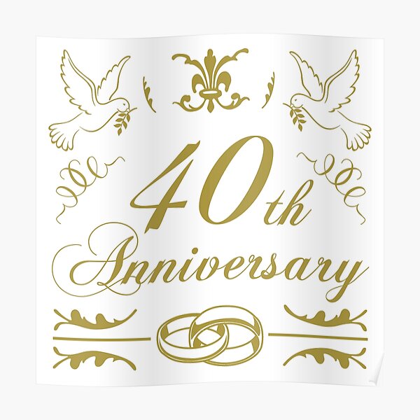 Elegant 60th Anniversary Poster for Sale by thepixelgarden