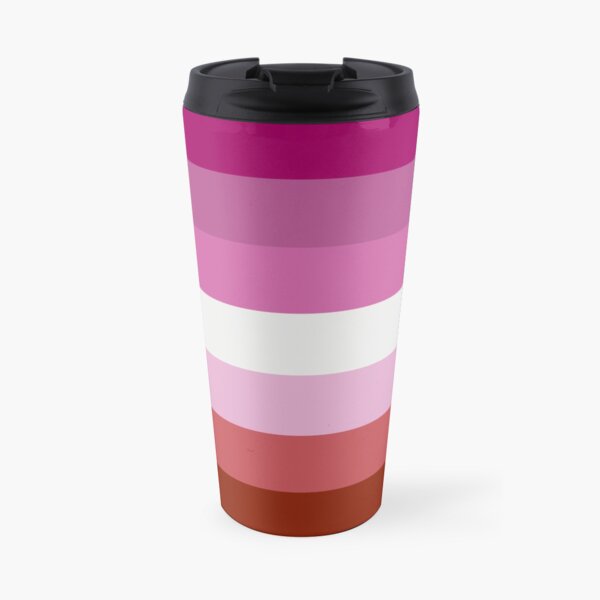 Bandera lesbiana Taza de viaje