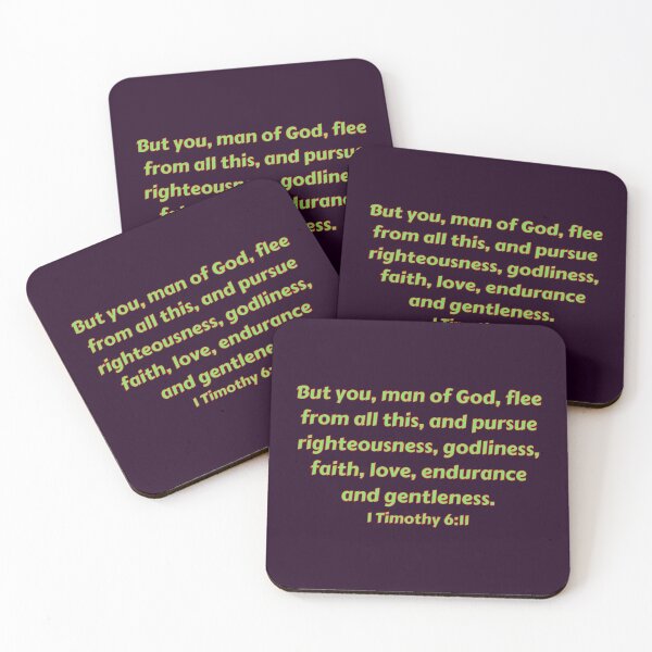 Item preview, Bible Verse 1 Timothy 6:11 designed and sold by Prayingwarrior.
