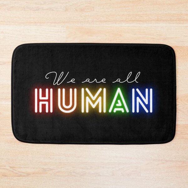 Item preview, We Are All Human - Neon Pride Rainbow designed and sold by myqueercloset.