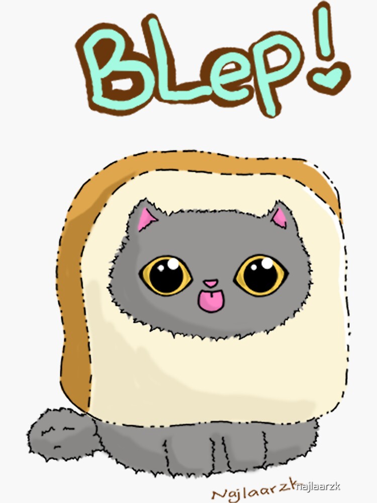 "Bread Cat" Sticker for Sale by najlaarzk Redbubble