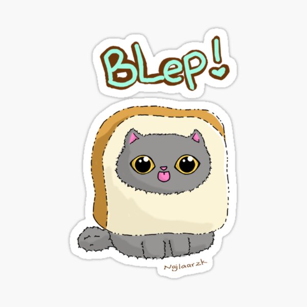 "Bread Cat" Sticker for Sale by najlaarzk Redbubble