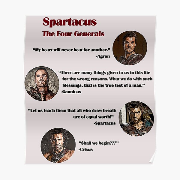 Posters Sur Le Theme Crixus Spartacus Redbubble