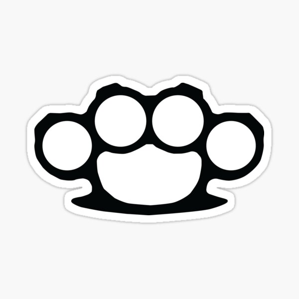 Spiked Brass Knuckles - Funny Decal 