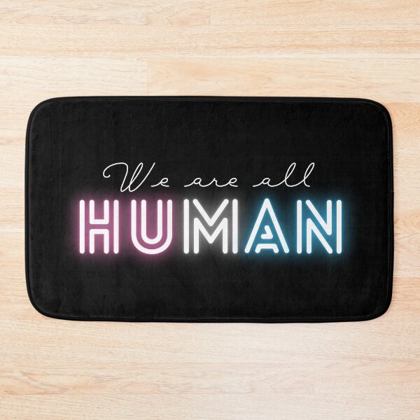 Item preview, We Are All Human - Neon Trans Pride designed and sold by myqueercloset.