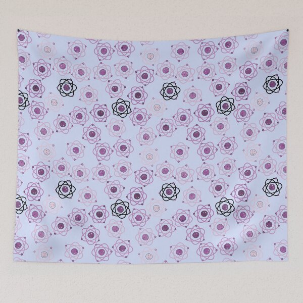 Item preview, Cute Pink Atoms in Blue designed and sold by fogoosherie.
