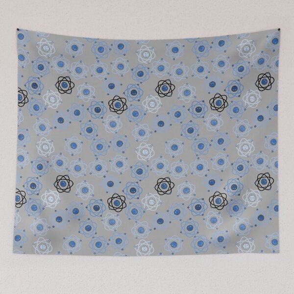 Item preview, Cute Blue Atoms on Grey designed and sold by fogoosherie.