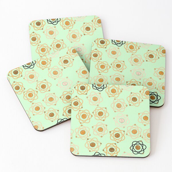 Item preview, Cute Orange Atoms on Green designed and sold by fogoosherie.