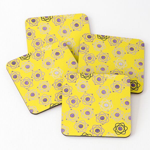 Item preview, Cute Purple Atoms on Yellow designed and sold by fogoosherie.