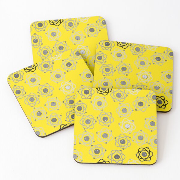 Item preview, Cute Grey Atoms on Yellow designed and sold by fogoosherie.