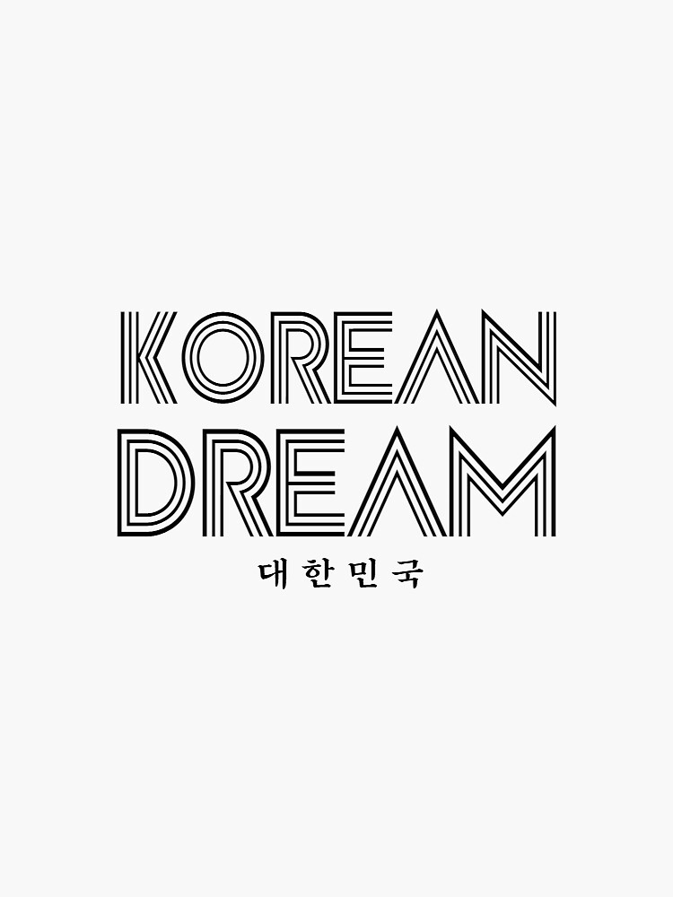 "Korean Dream" Sticker by ViewPlat Redbubble