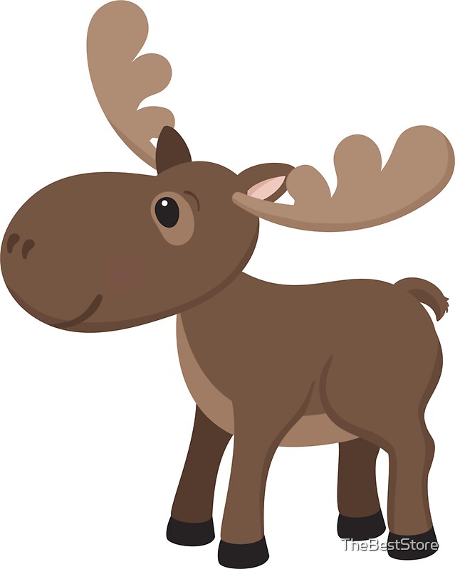 "Cartoon Moose" Stickers by TheBestStore Redbubble