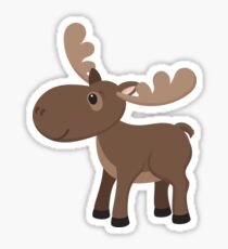 Cartoon Moose Sticker