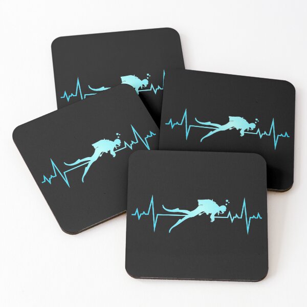 Item preview, Scuba Diving Diver Dive Swimming Heartbeat designed and sold by CuteDesigns1.