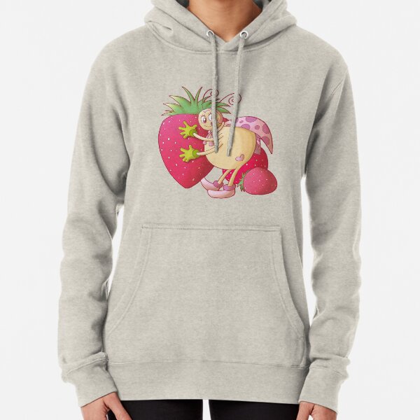 Ladybug with strawberries Pullover Hoodie