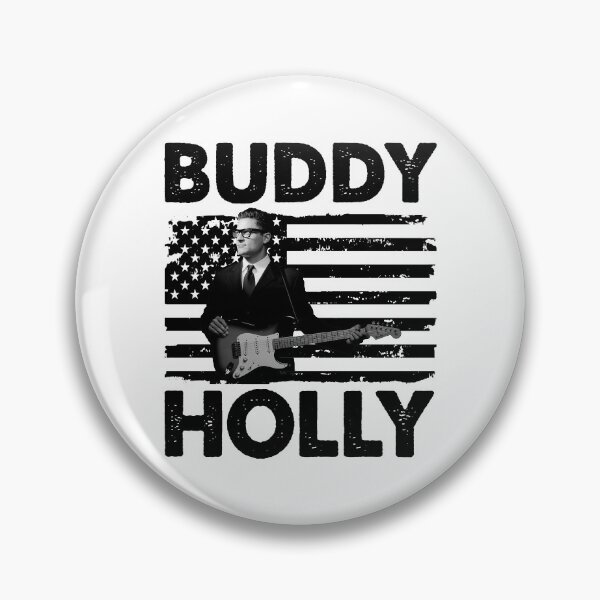 Item preview, Retro American Flag Buddy Holly Music Gift designed and sold by RubyHills.