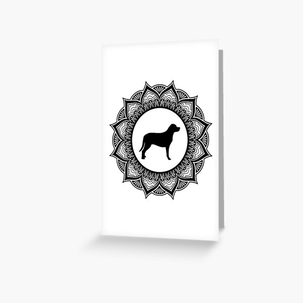 Download Black Labrador Mandala Greeting Cards Redbubble