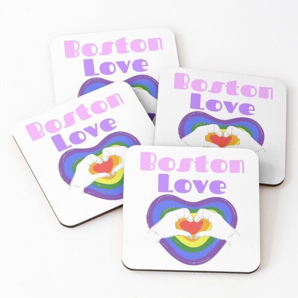 Item preview, Boston Rainbow Heart Love designed and sold by Samsdesignshop.