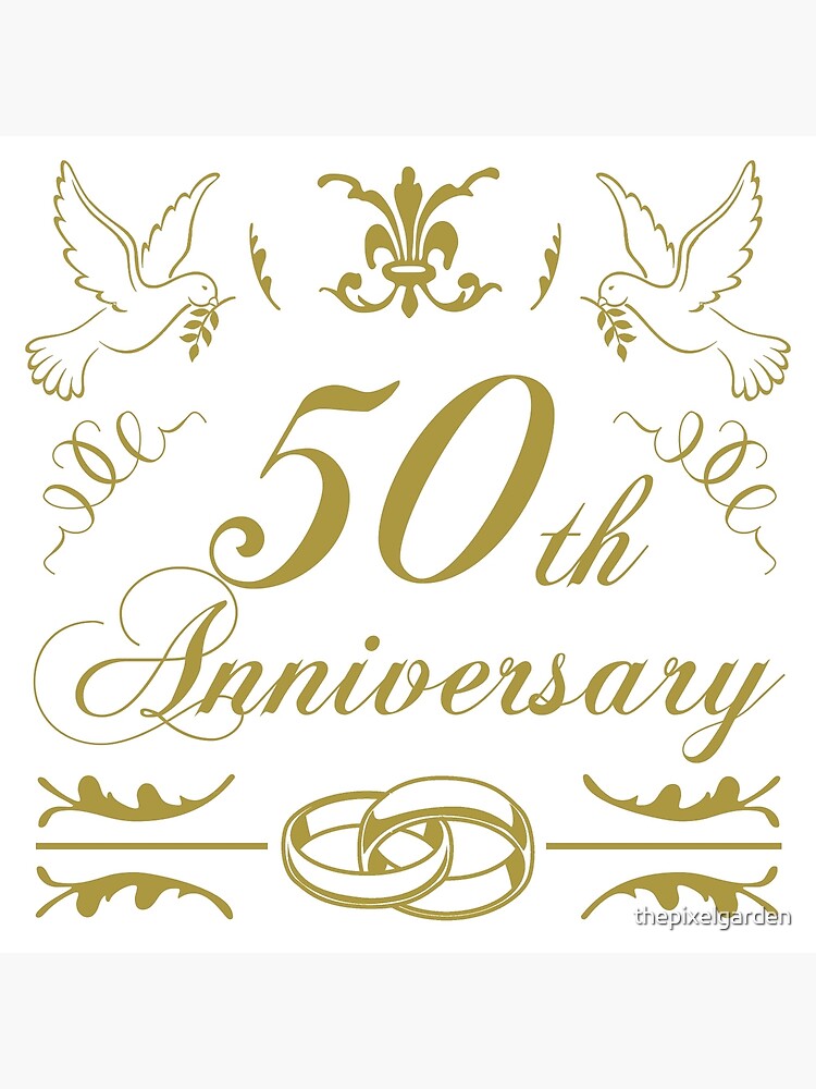 50th aniversario de boda - aniversario de bodas SVG