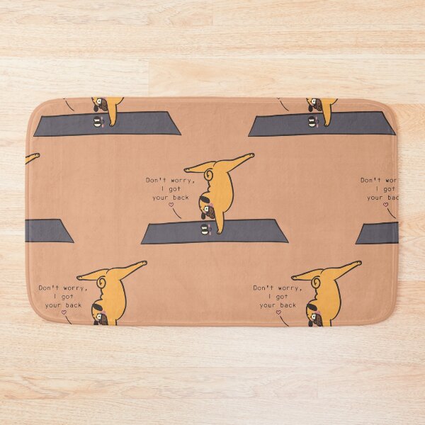 Item preview, Pug and Yoga Mat designed and sold by Huebucket.