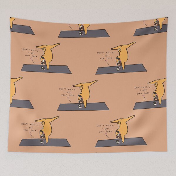 Item preview, Pug and Yoga Mat designed and sold by Huebucket.