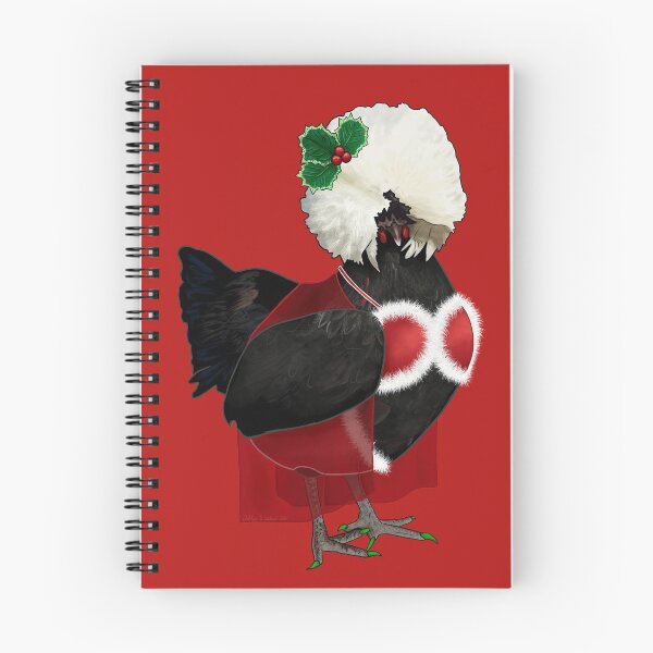 Item preview, Black Polish Hen Wearing A Santa-Baby Christmas Outfit With Mistletoe designed and sold by iamgirl1.