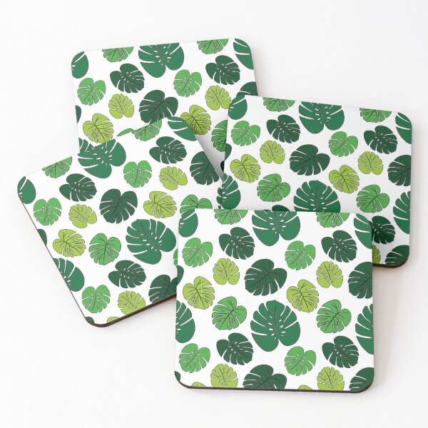 Item preview, Monstera leaf pattern designed and sold by MoggyCat-Tees.