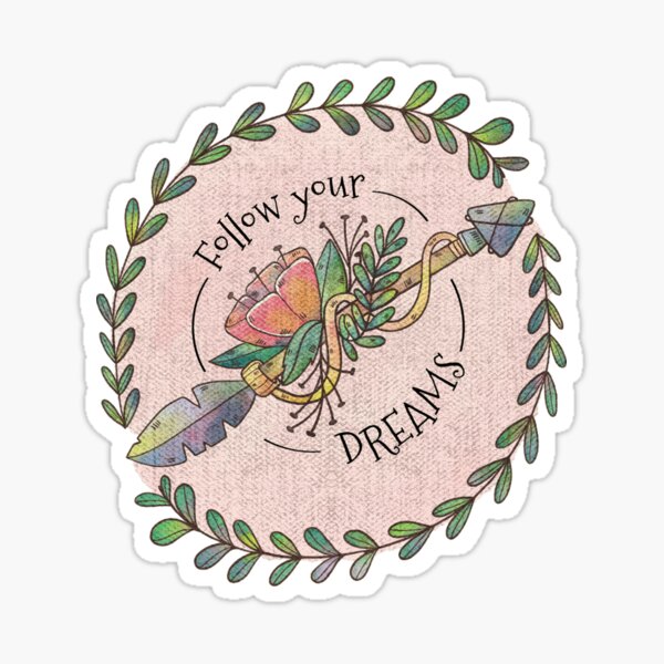 Item preview, Follow Your Dreams Boho Distressed Hand Drawn designed and sold by creative321.