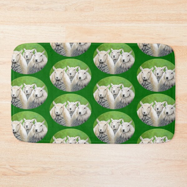 Item preview, Three Sheep (green background) designed and sold by SandraWarmerdam.