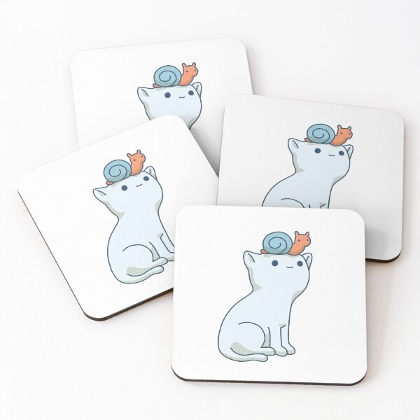 Item preview, Cat with Snail designed and sold by line-on-line.