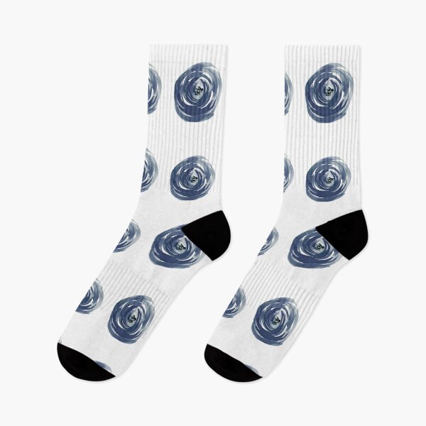 Item preview, Navy Blue Watercolor Rose designed and sold by PinkLotusArt.