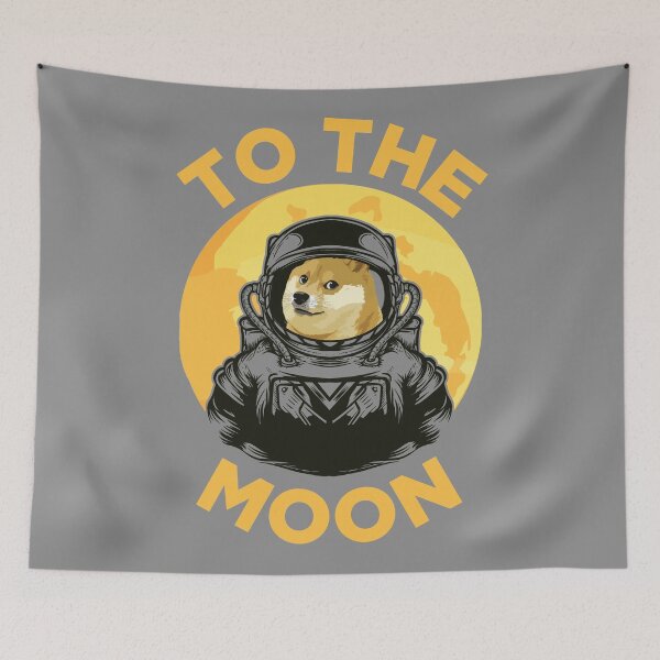 Item preview, Dogecoin To the Moon Astronaut designed and sold by pierrelaidesign.