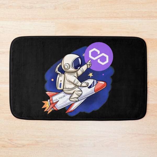 Item preview, Polygon Crypto MATIC Cryptocurrency Moon Man Rocket HODL designed and sold by Bitcoin-Fashion.