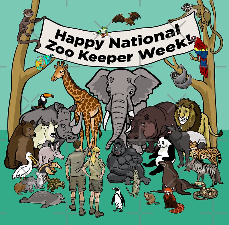 "Happy National Zoo Keeper Week" Stickers by PepomintNarwhal Redbubble