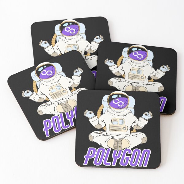 Item preview, Polygon Yoga Zen Crypto MATIC Cryptocurrency Moon Man  designed and sold by Bitcoin-Fashion.
