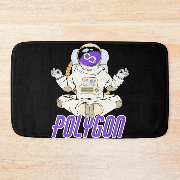 Item preview, Polygon Yoga Zen Crypto MATIC Cryptocurrency Moon Man  designed and sold by Bitcoin-Fashion.