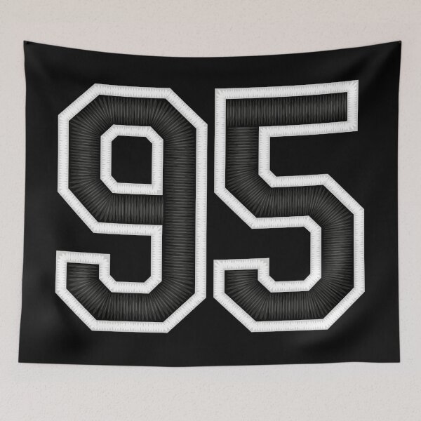 Item preview, 95 Black Jersey Sports Number ninety-five Football 95 designed and sold by elhefe.