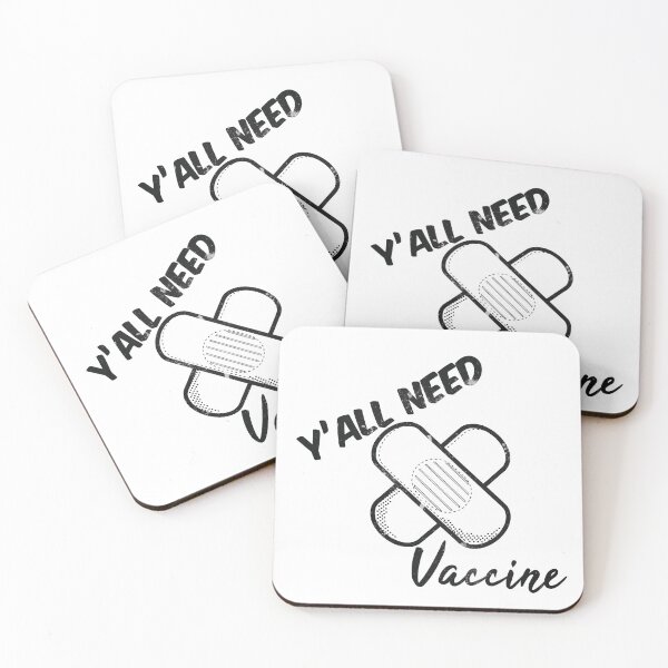 Item preview, Y'All Need Vaccine (Black Distressed Plaster) designed and sold by superdumb70.