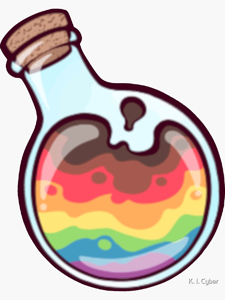 Mini Pride Potions Diversity Inclusivity Rainbow Sticker For Sale