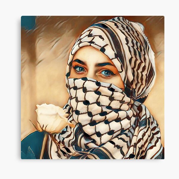 Colored Palestinian Keffiyeh - كوفية فلسطينية  Canvas Print for