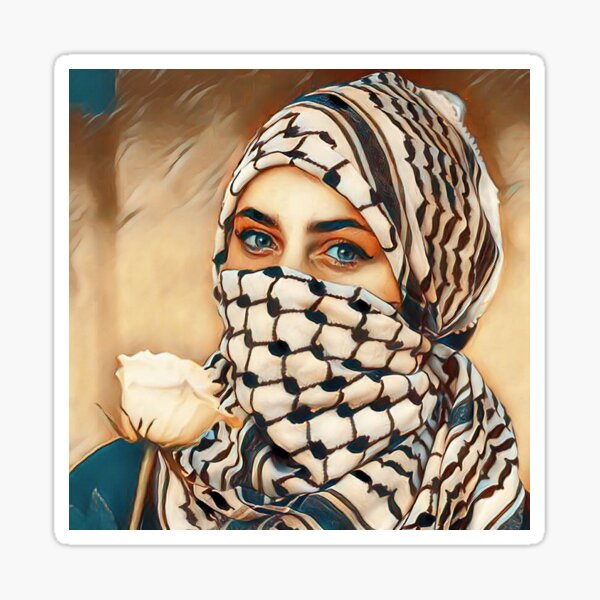 MISPRINT Palestine Map Keffiyeh Sticker – Bella Hijabs