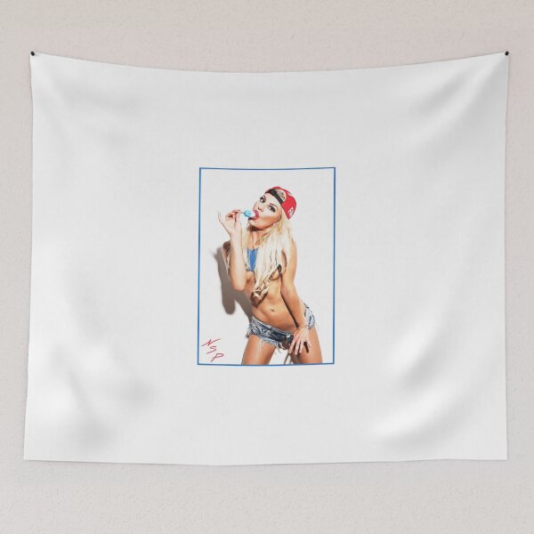 Item preview, Hot Girl on T shirt - Blonde Pinup Girl In Cut off Shirt and Jean Shorts in Color designed and sold by ALLANAHJAYNE.